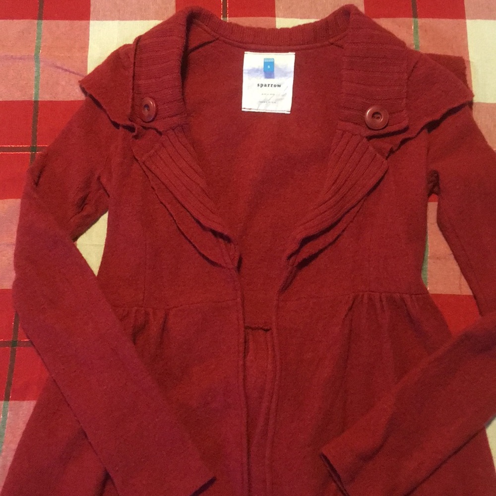 Small Red Sparrow Wool Sweater